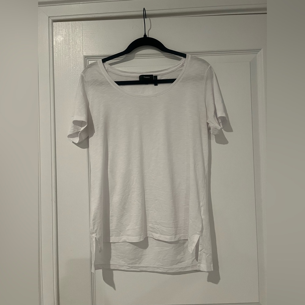 Theory White Short Sleeve T-Shirt